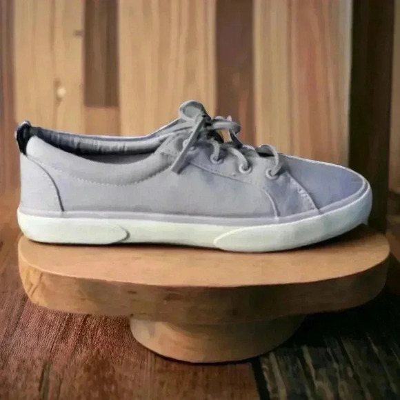 Sperry Women Pier Wave Purple Lilac Canvas Lace Up Sneaker STS87255 Sz 7.5 Wide. - Picture 1 of 5